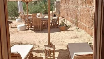 Superior Double Room, Balcony, Pool View | Outdoor dining