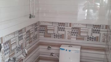 Shower, towels, soap