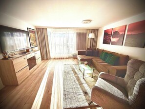 Living area - Domino 44 # 4-bed apartment, Dusche, WC 4-bed apartment, Dusche, WC by Interhome (Leukerbad)
