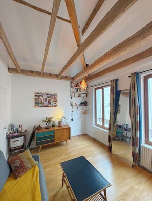 Living area - Gorgeous flat very close to Buttes-Chaumont (Paris)