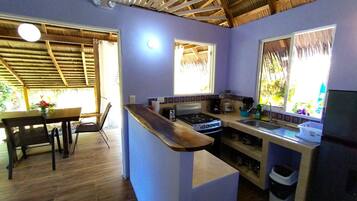 Fridge, oven, stovetop, coffee/tea maker