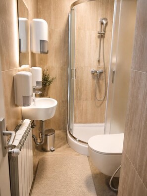 Shower, towels, toilet paper - Large Guesthousewith Free Parking near Trieste and Croatia (Kozina)