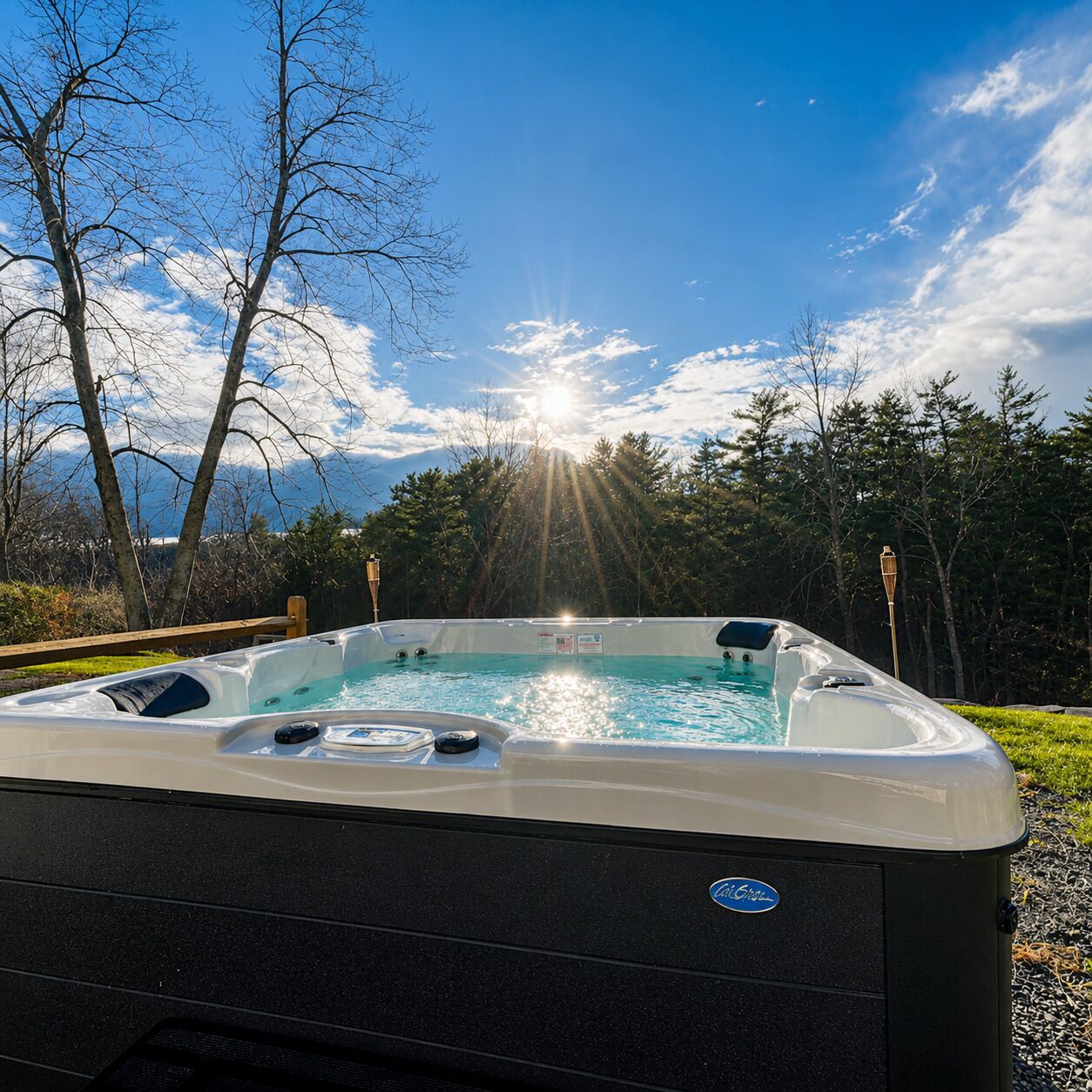 Outdoor spa tub