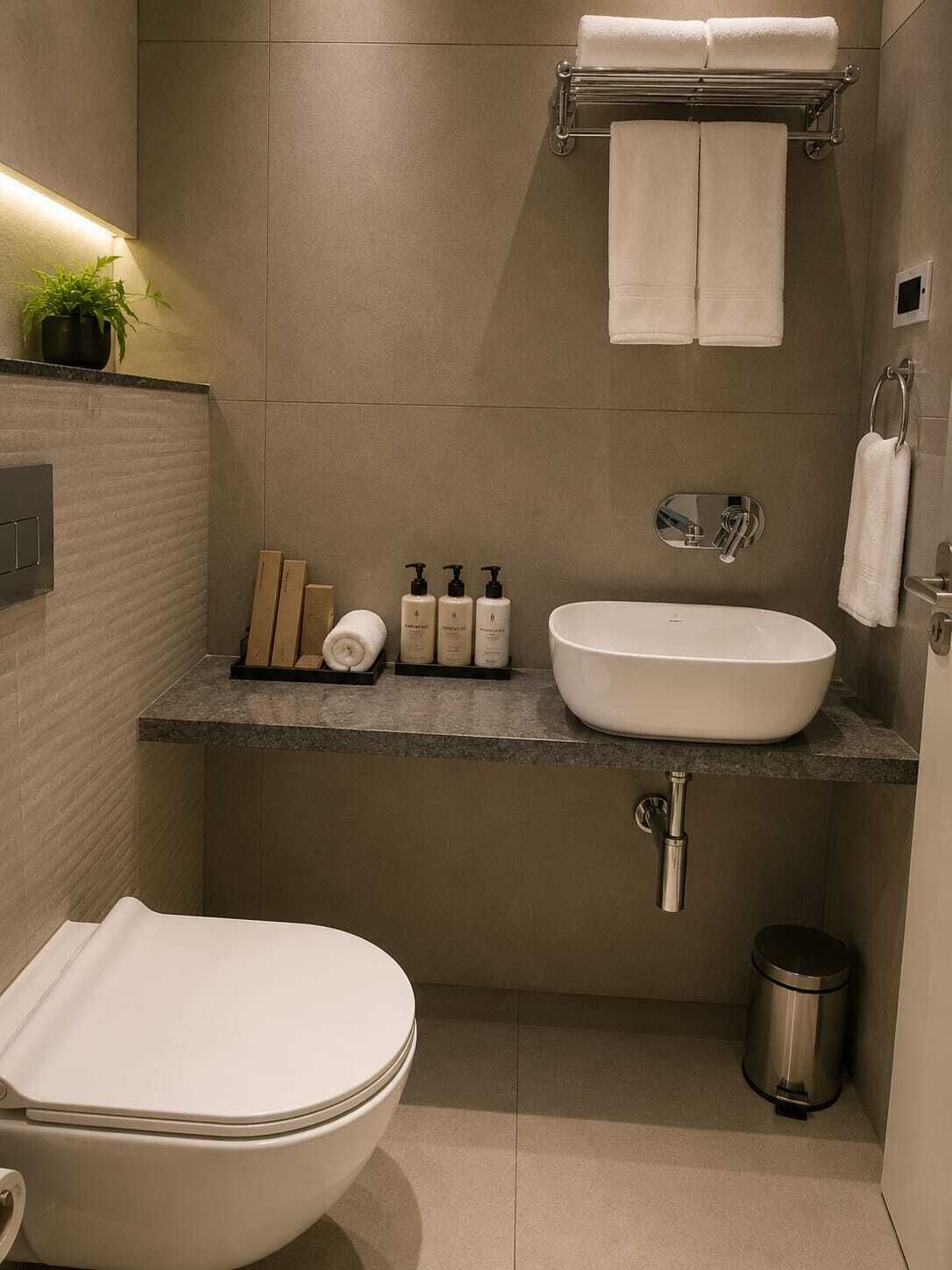 Habitación doble Deluxe | Baño | Regadera, amenidades de baño gratuitas, secadora de cabello, toallas 