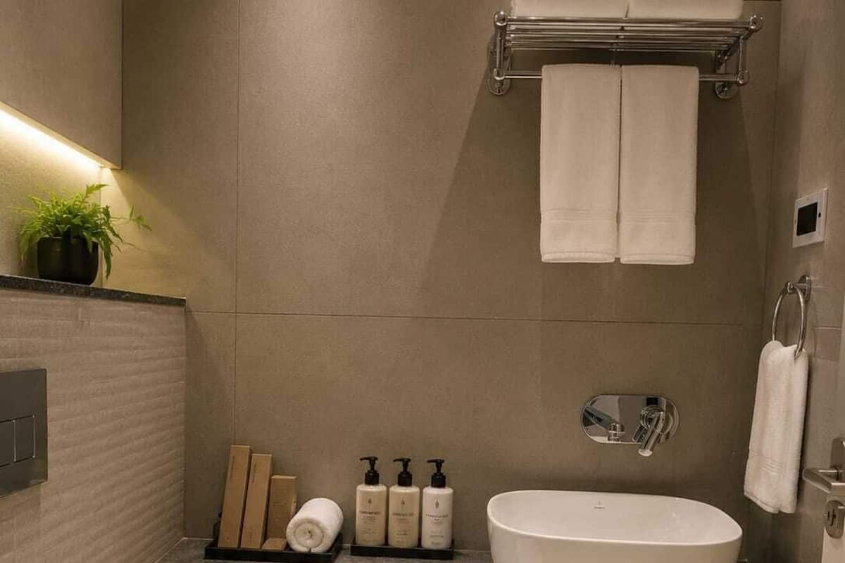 Hiive Suite | Bathroom | Shower, free toiletries, hair dryer (on request), towels