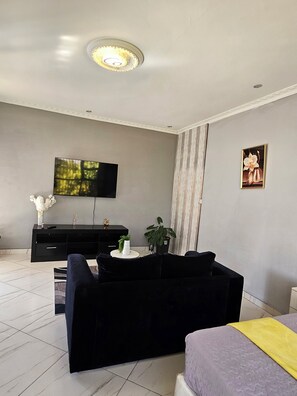 Living area - Cozy 1-bedroom bed & breakfast in charming Harare with AC (Harare)