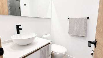 Towels, soap, toilet paper
