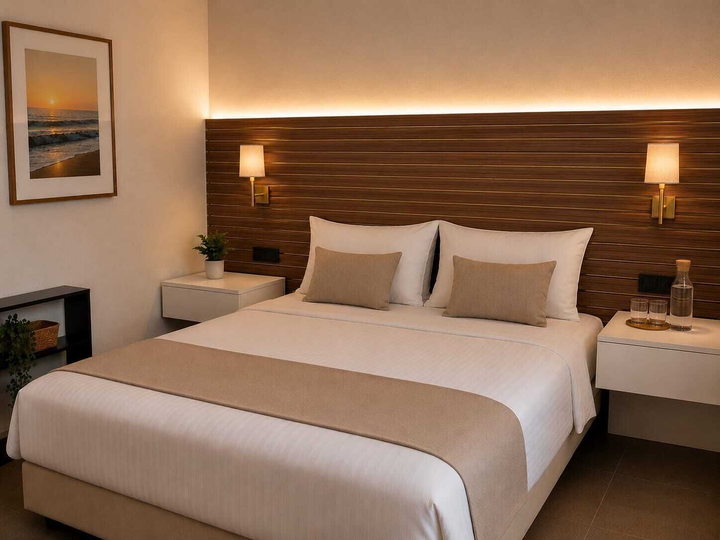 Quarto casal standard de uso individual, para não fumantes, sacada | Cofres nos quartos, Wi-Fi de cortesia