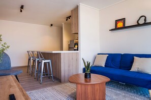 Family Apartment, Balcony, City View | Living area - Chic Las Condes Apt Pool Ideal For 3 (Las Condes)