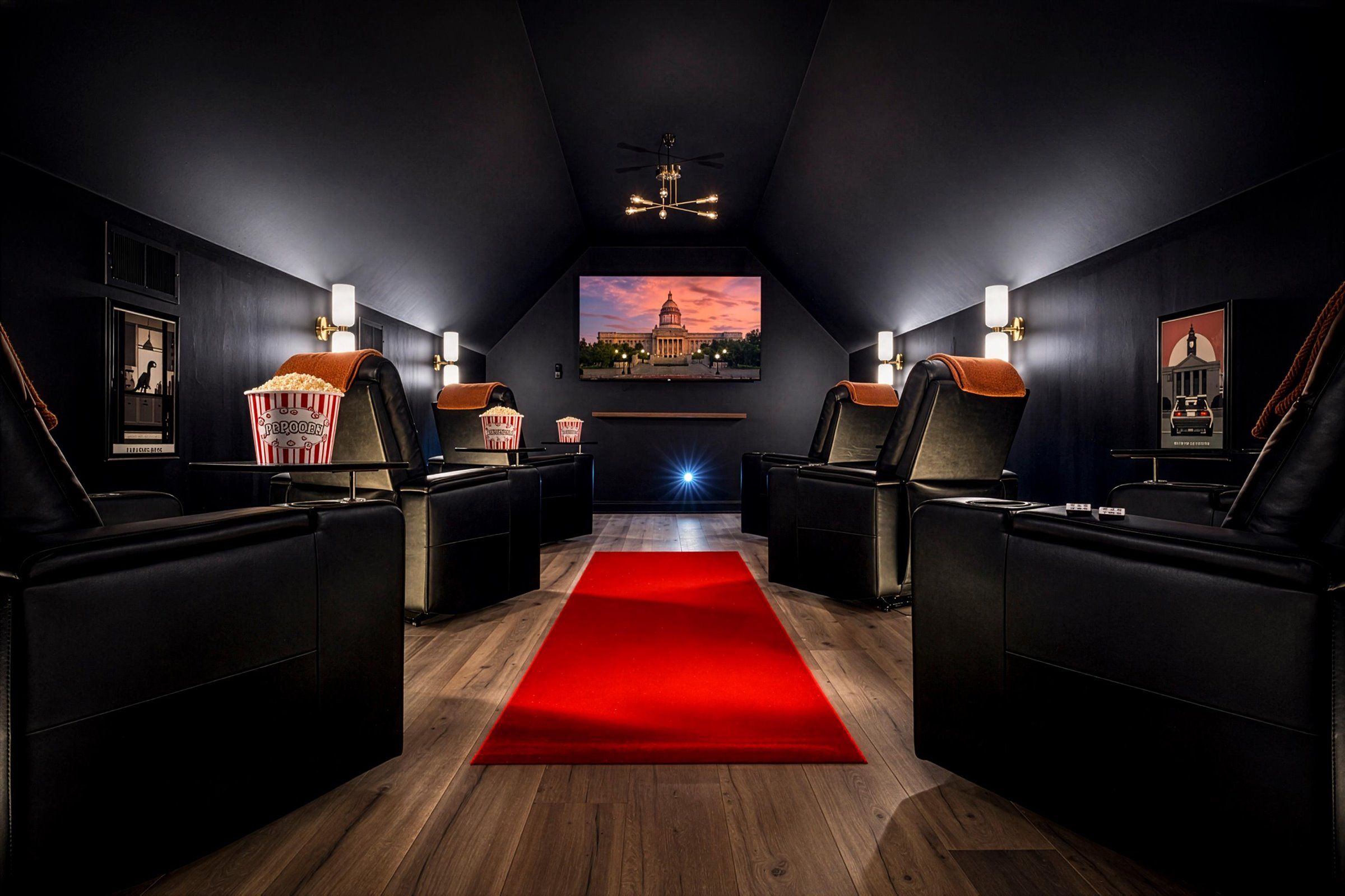 Bring the popcorn and settle into the private theater for the ultimate movie night experience.