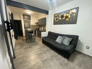 Living area - Dpto. 1 Ejecutivo con WiFi, Terraza, Parking y A/c (Cuautla)