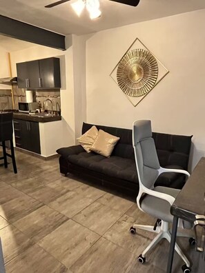 Living area - Dpto. 3 Moderno y Céntrico con WiFi, A/C y Parking (Cuautla)