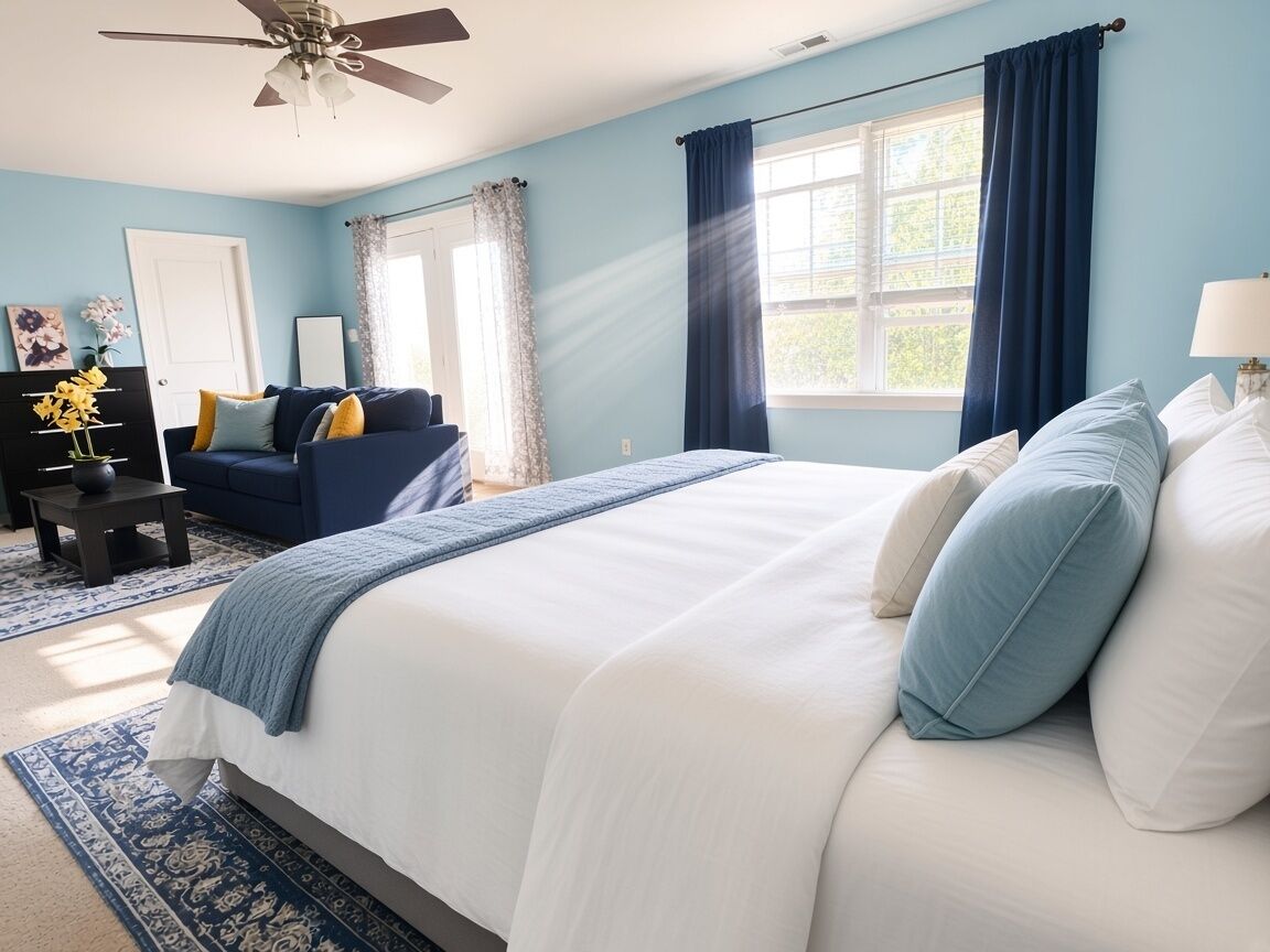 3 bedrooms, iron/ironing board, WiFi (free), bed sheets