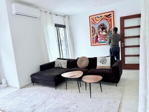 Living area - Spacious Two-Bedroom Apartment with a Private Balcony and Terrace (Dakar)