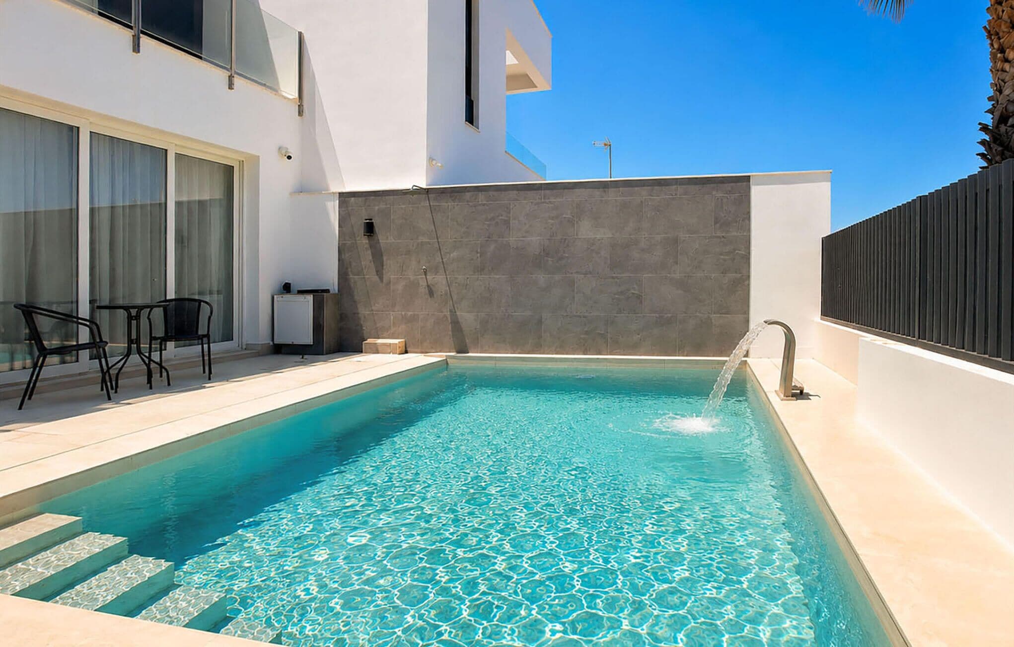 A heated pool