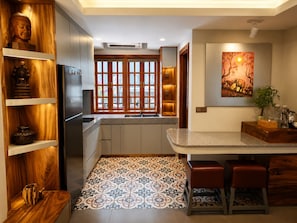 Comfort Studio, City View | Private kitchen