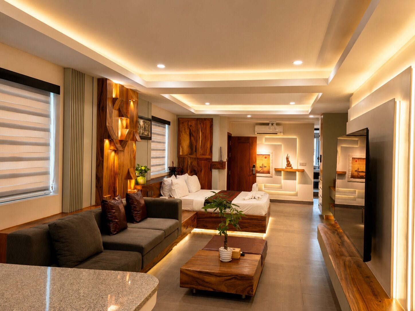 Studio Confort, vue ville | Intérieur