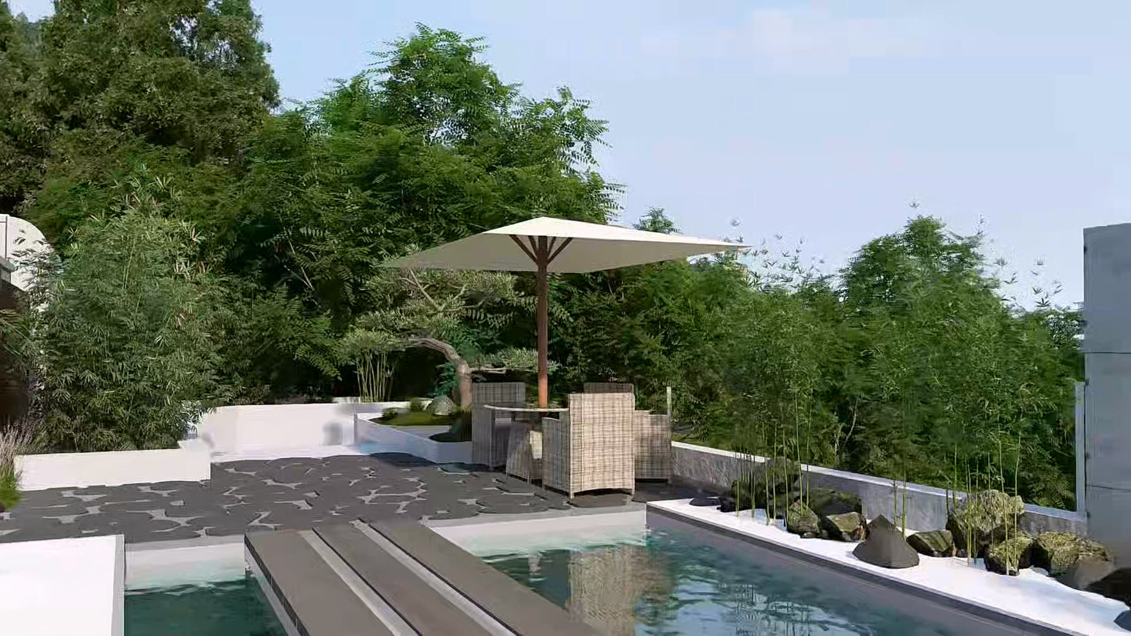 Seasonal outdoor pool