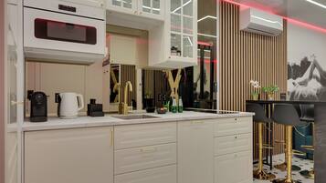Studio Confort, balcon | Cuisine privée