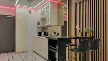 Comfort Studio, Balcony | Private kitchen