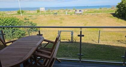 Front Row-18551 Glowe, Rügen, with a view of the Baltic Sea and Cape Arkona, new construction with Fireplace