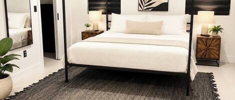 4 habitaciones, tabla de planchar con plancha, wifi y ropa de cama