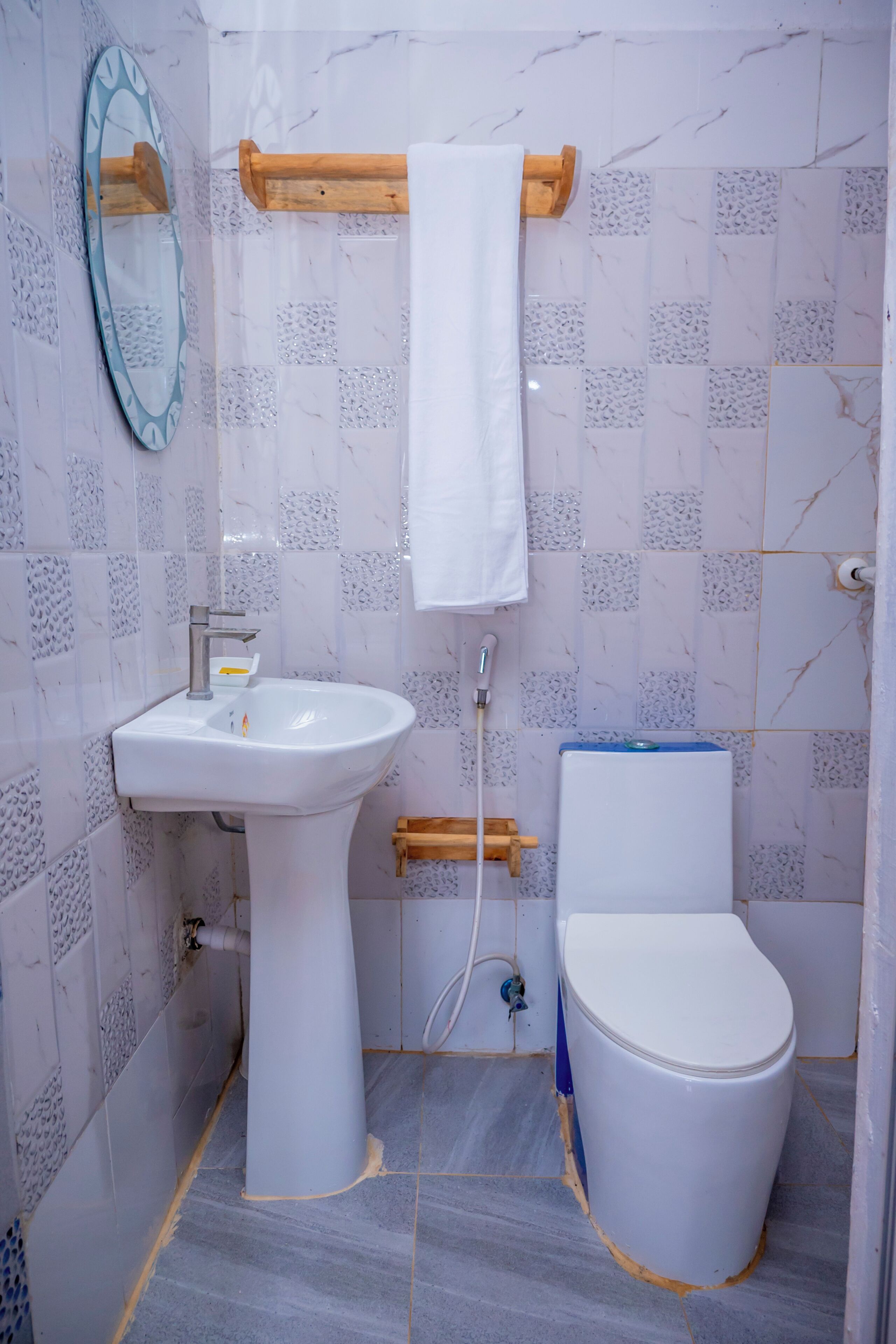 Towels, soap, toilet paper