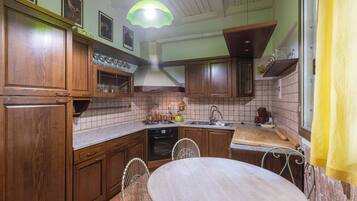 Fridge, oven, stovetop, dishwasher