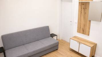 Deluxe maisonnette, uitzicht op binnenplaats | Woonruimte