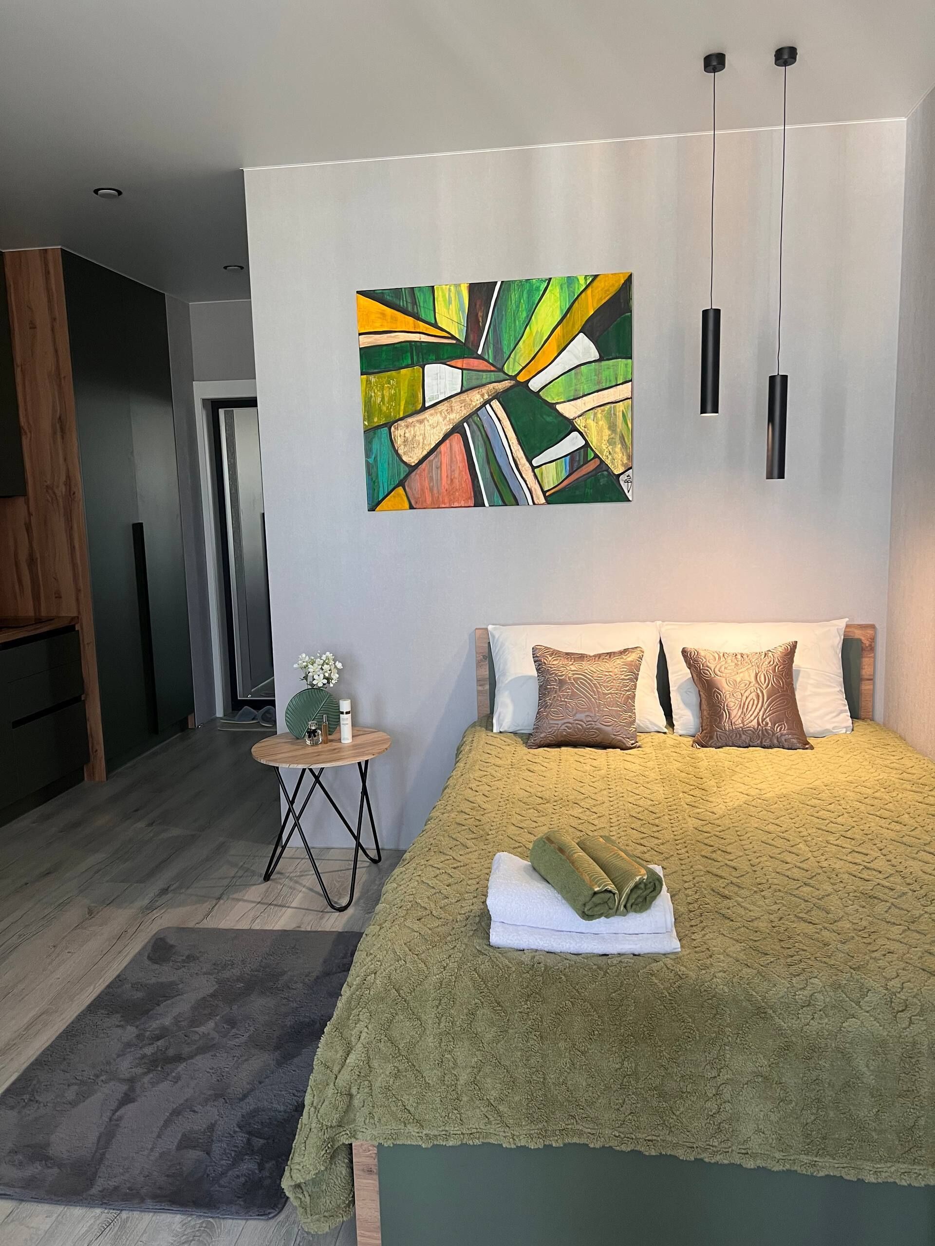 Basic-Studio, Balkon, Blick auf den Innenhof | Hochwertige Bettwaren, Verdunkelungsvorhänge, Bügeleisen/Bügelbrett