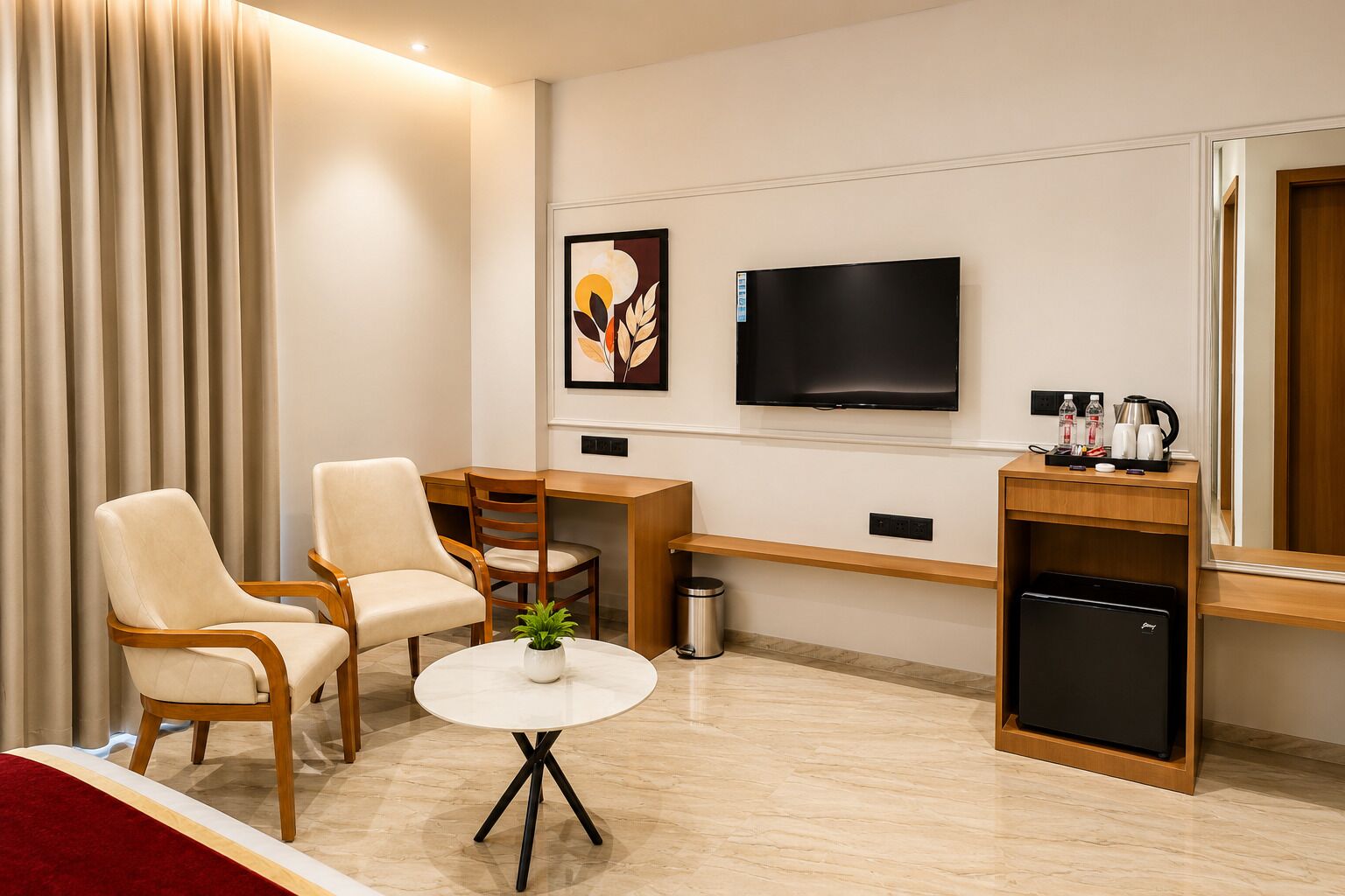 Habitación Premium doble, balcón | Espacio para trabajar con un portátil y wifi gratis