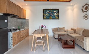 Deluxe Villa, 1 Bedroom, Kitchenette, Pool View | Living area - Padi Mas Villas with Private Pool (Bali)