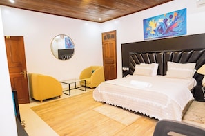 Superior Suite, Balcony, City View | Desk, laptop workspace, blackout drapes, iron/ironing board (on request) - Poolside View Guest House (Kigali)