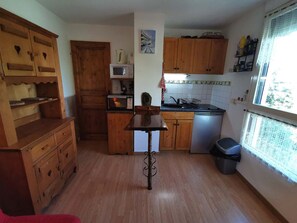Kühlschrank, Mikrowelle, Herdplatte, Toaster