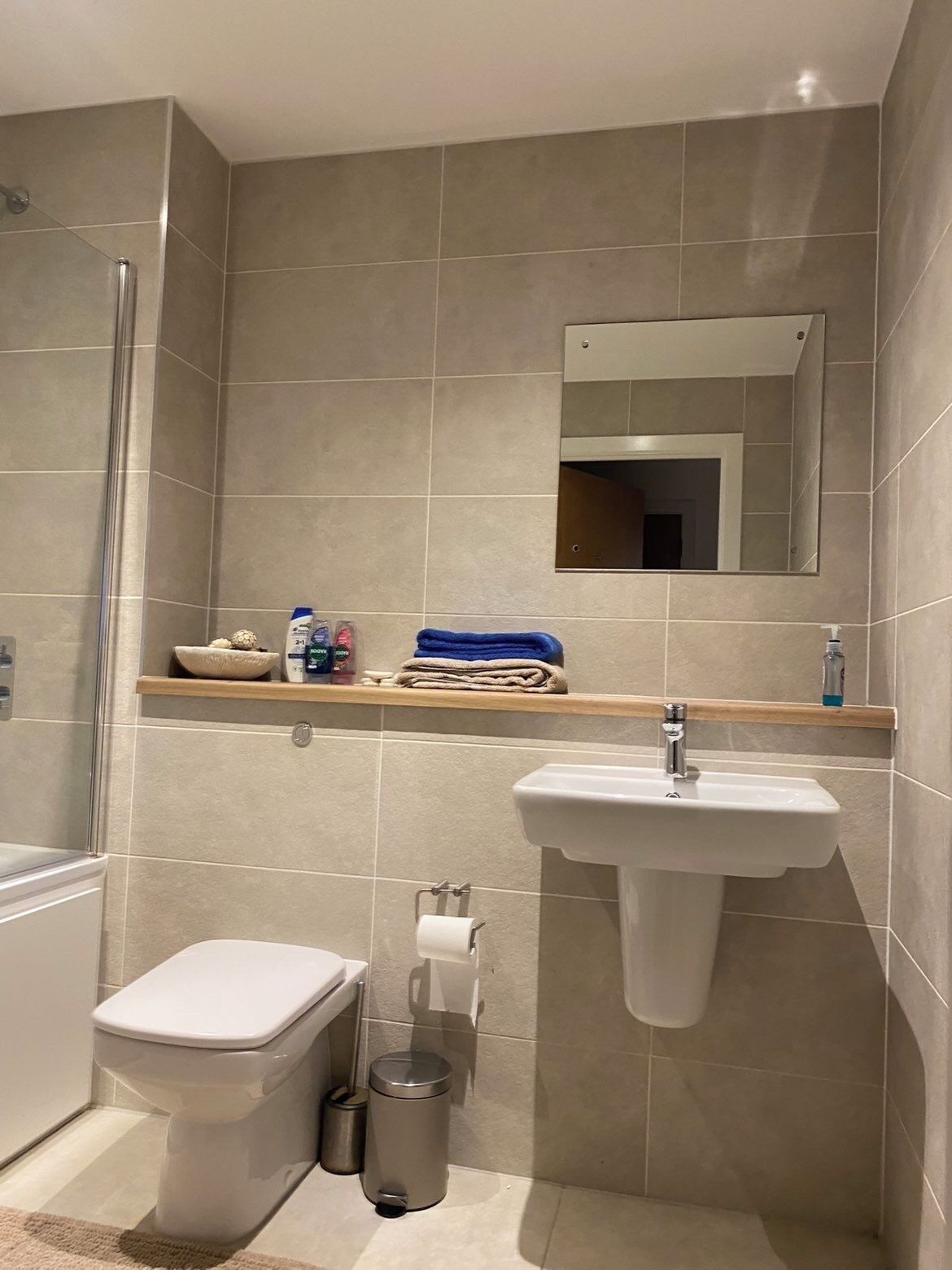 Towels, soap, toilet paper