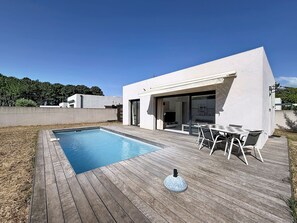 Pool - Villa in Cala Rossa with Private Pool and Beach Within Walking Distance (Lecci)