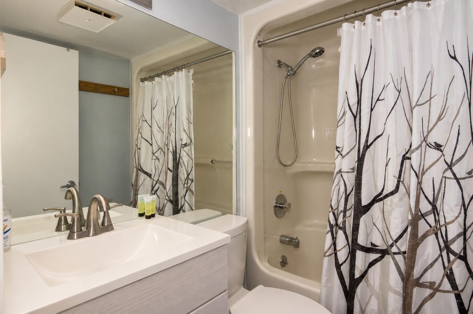 Hair dryer, towels