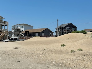 Exterior - Saltwater Sunrise: Private 4BR Semi-Oceanfront Home with Amazing Decks! Pets OK! (Rodanthe)
