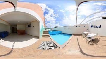 Deluxe Double Room, 2 Queen Beds, Balcony, City View | Pool | 2 outdoor pools