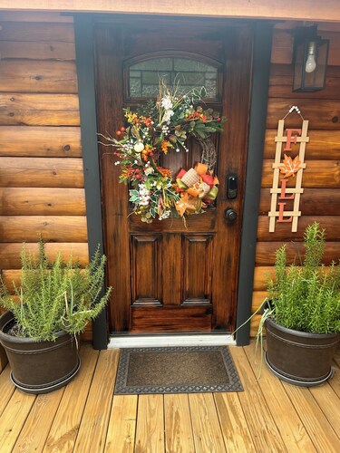 Rustic and Elegant Creekside Log Cabin