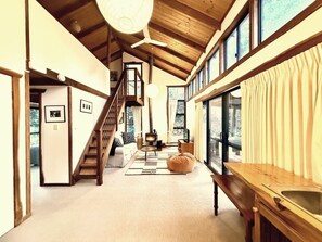 Interior - Inglenook — Japanese bathhouse | forest retreat | wood fires | separate studio (Denmark)