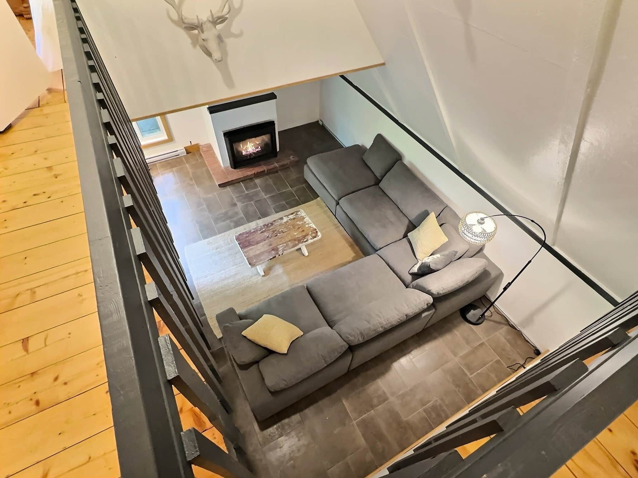 Fernseher, Kamin
