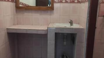 Shower, towels, toilet paper