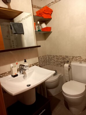 Shower, hair dryer, towels, soap - Short-term apartment rental in Panticosa (AR)