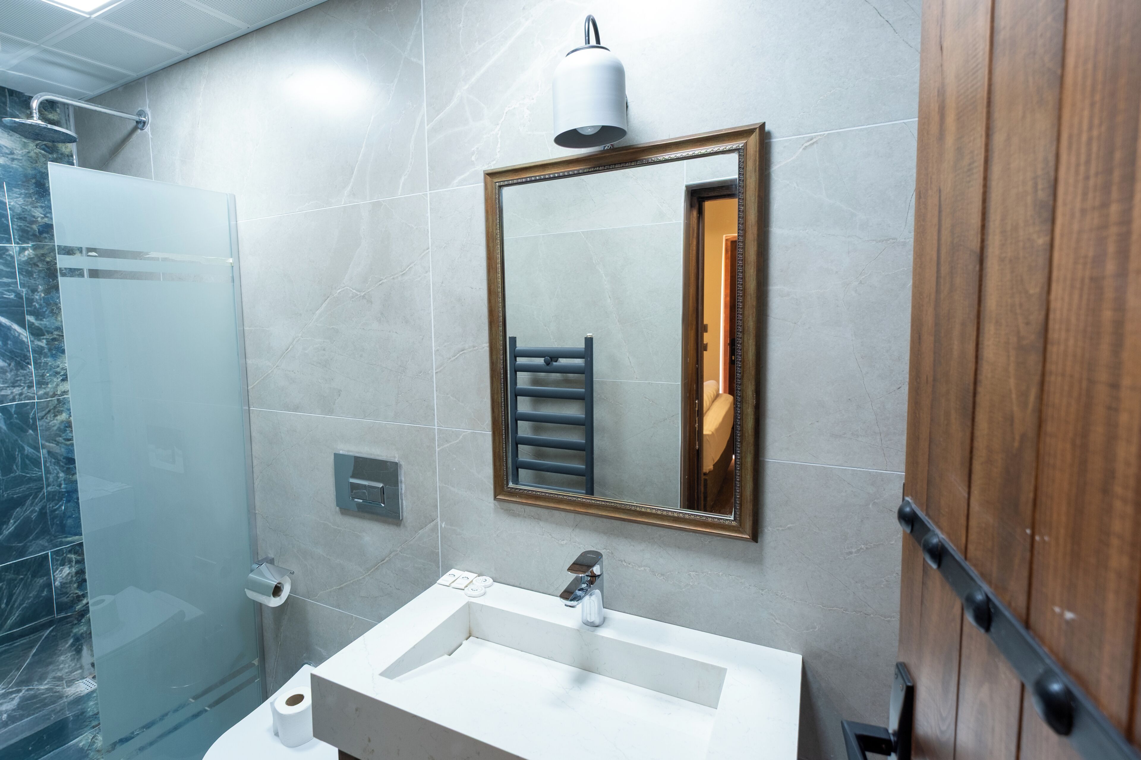 Standard Double Room | Bathroom | Shower, hair dryer, towels, soap