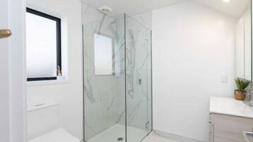 Ducha, secador de pelo, bidet, toallas