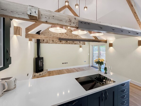 Dishwasher, high chair - All on the Ground Floor: 
Open plan living space. (Yarcombe)