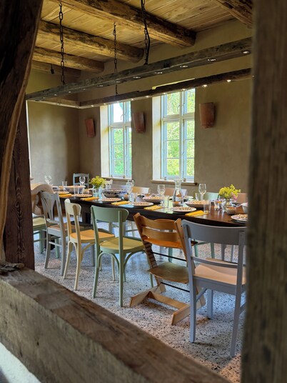 Stunning half-timbered house with a gym—enough space for 4 families (up to 21 people)