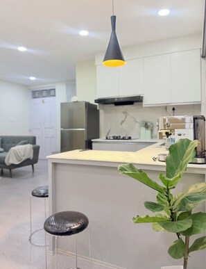 Private kitchen - Yeshe's Haven 1 BHK  Studio Apartment II in the heart of the City (Gokarneshwor-06,Kathmandu)