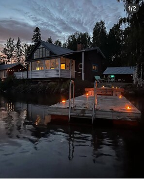 Terrace/patio - Charming Holiday Home in Näsviken With Sauna and Stunning Views (Näsviken)